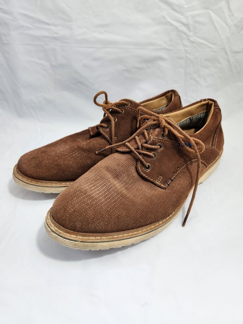 Roan Oxford Derby Dress Shoes Men Size 9.5 Brown Lace Up Casual Party